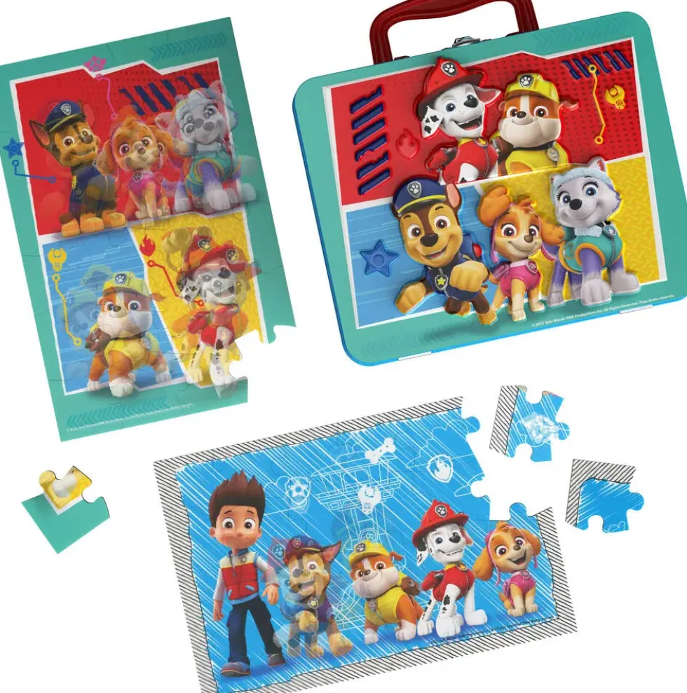 PAT'PATROUILLE - PUZZLE 48 PIECES AVEC GRANDE VALISETTE METAL