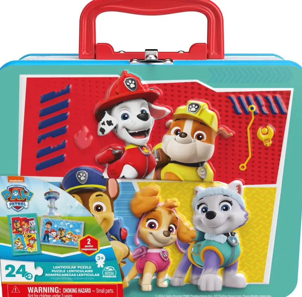 PAT'PATROUILLE - PUZZLE 48 PIECES AVEC GRANDE VALISETTE METAL