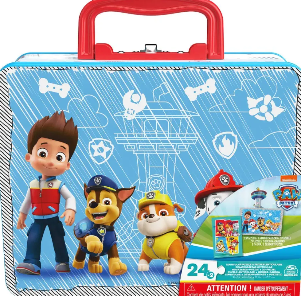 PAT'PATROUILLE - PUZZLE 48 PIECES AVEC GRANDE VALISETTE METAL