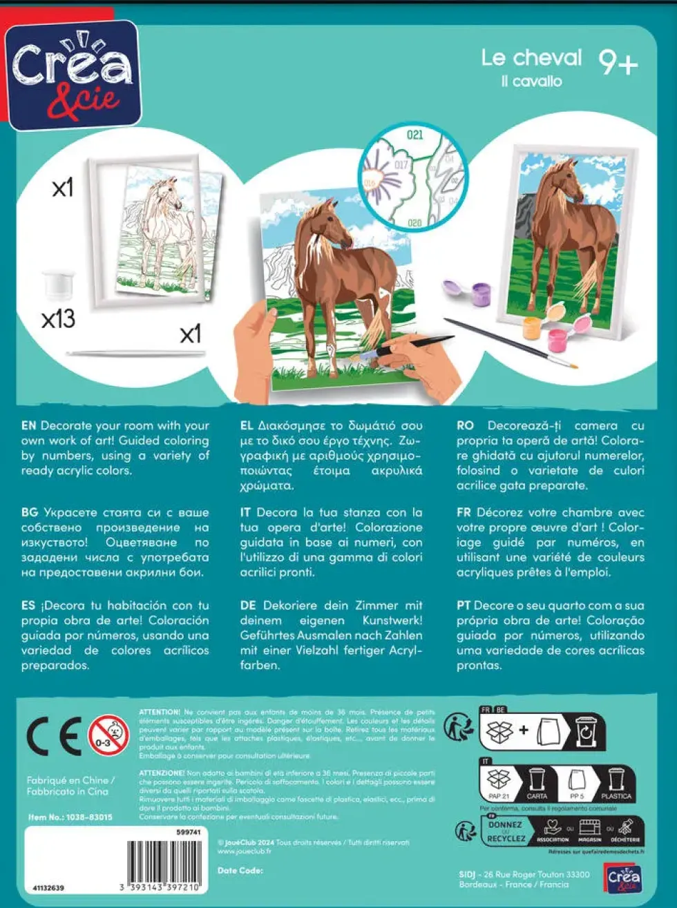 PEINTURE PAR NUMEROS - LE CHEVAL