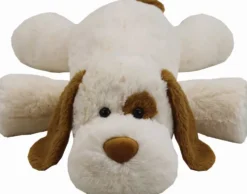 PELUCHE CHIEN CREME COUCHE - 76CM