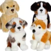 PELUCHE - CHIENS REALISTES ASSIS