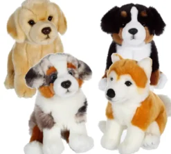 PELUCHE - CHIENS REALISTES ASSIS