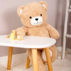 PELUCHE GASTON OURS BEIGE - 100 CM MADE IN FRANCE