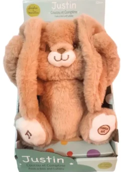 PELUCHE JUSTIN COUCOU CACHE AVEC OREILLES