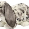 PELUCHE LAPIN BELIER COUCHE GRIS 50 CM