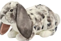 PELUCHE LAPIN BELIER COUCHE GRIS 50 CM