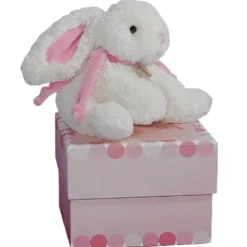PELUCHE LAPIN BONBON ROSE 20 CM