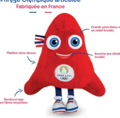 PELUCHE MASCOTTE OFFICIELLE JEUX OLYMPIQUES PARIS 2024 - 30 CM