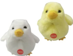 PELUCHE POUSSIN AVEC SON 9 CM