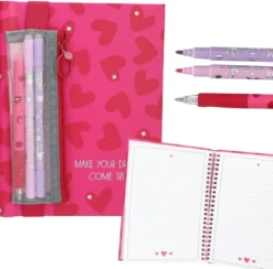 PENFECTION CARNET AVEC JEU DE STYLOS HEART