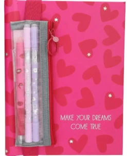 PENFECTION CARNET AVEC JEU DE STYLOS HEART