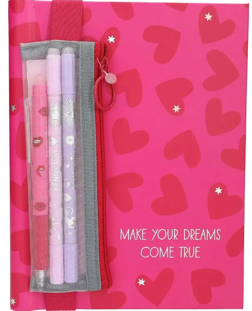 PENFECTION CARNET AVEC JEU DE STYLOS HEART