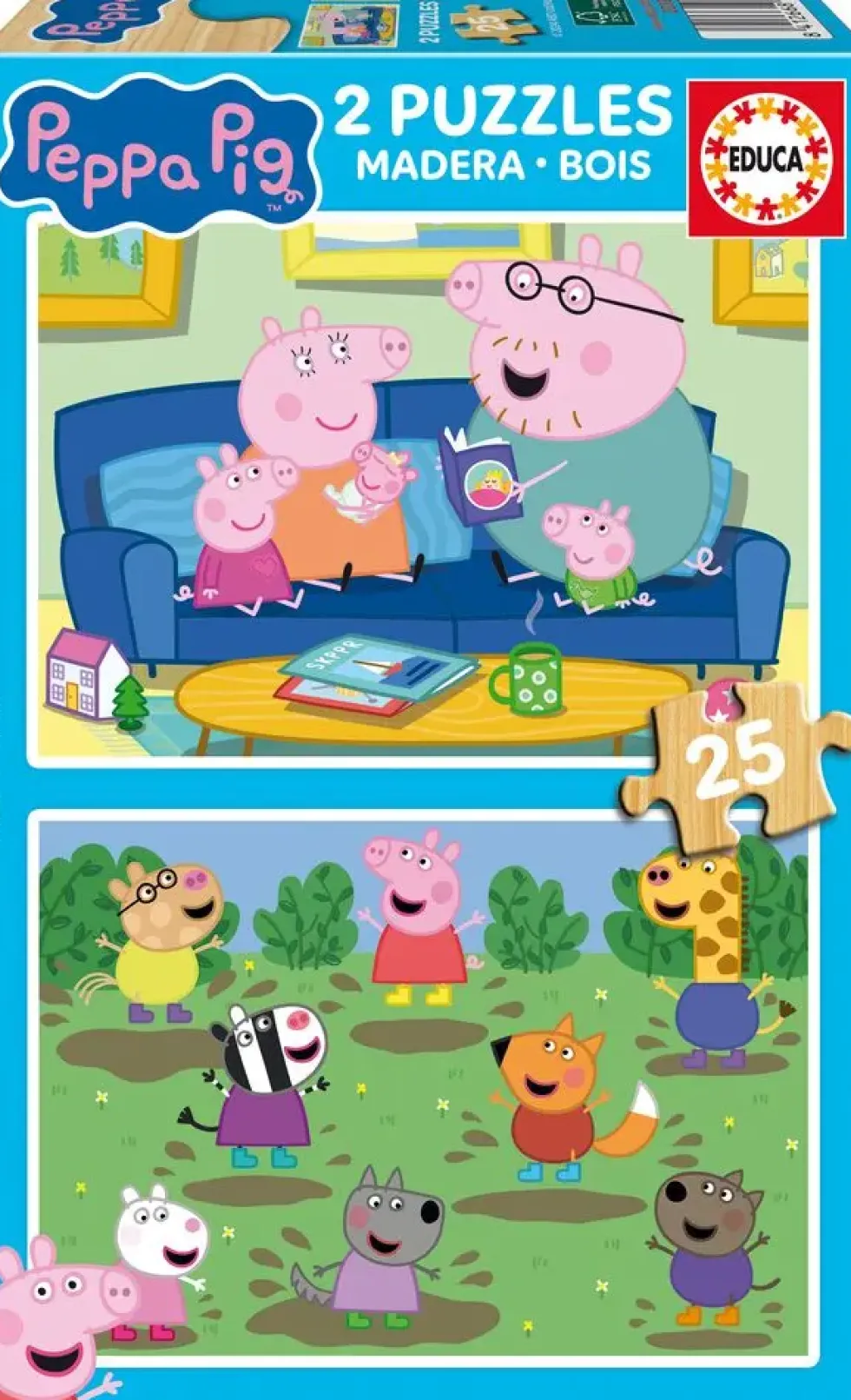 PEPPA PIGPUZZLE 2X25 PIECES BOIS