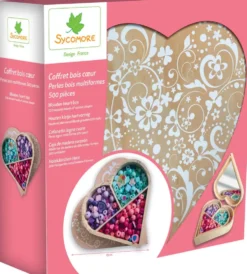 PERLES - COFFRET BOIS PERLES BOIS MULTIFORMES