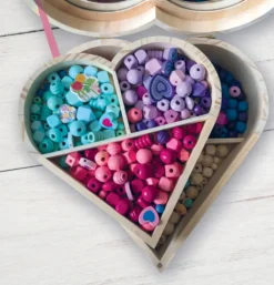 PERLES - COFFRET BOIS PERLES BOIS MULTIFORMES