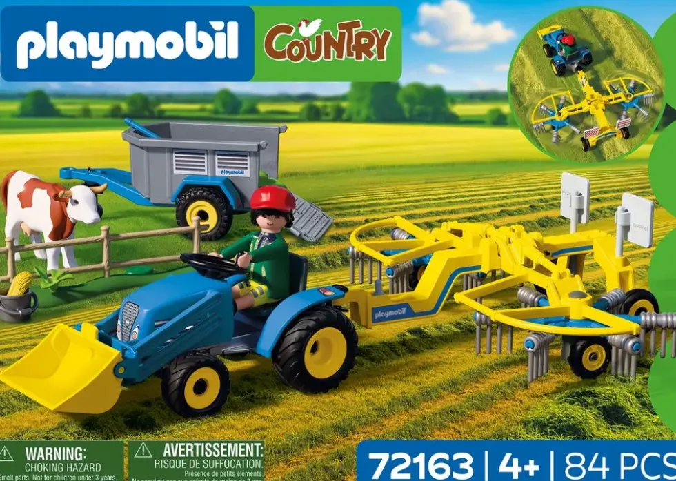 PETIT TRACTEUR AVEC ANDAINEUR A FOIN 72163