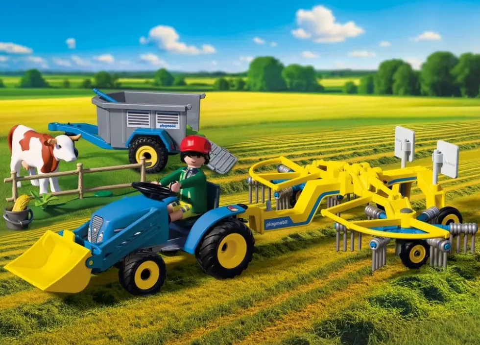 PETIT TRACTEUR AVEC ANDAINEUR A FOIN 72163