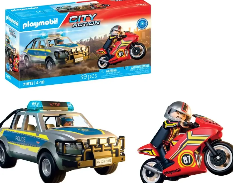 PICK-UP DE POLICE, MOTO ET 2 PERSONNAGES-71875