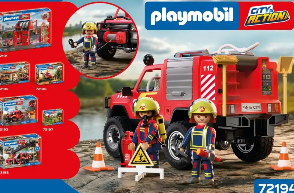 PICK-UP DE POMPIERS & 2 PERSONNAGES 72194