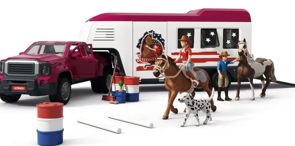 PICK-UP ET SA GRANDE REMORQUE EQUESTRE