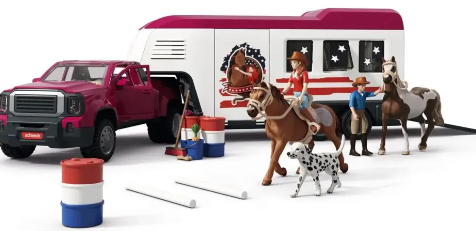 PICK-UP ET SA GRANDE REMORQUE EQUESTRE