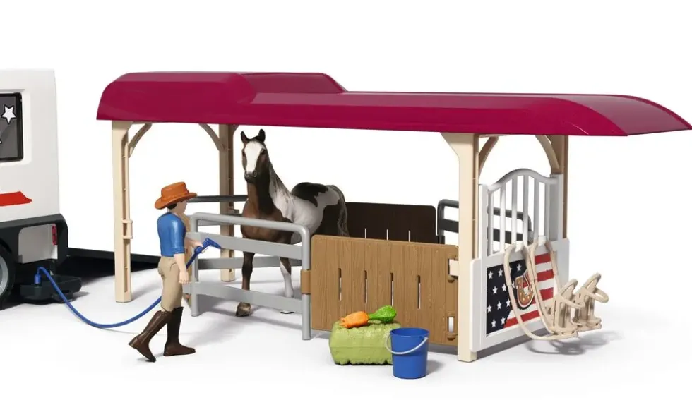 PICK-UP ET SA GRANDE REMORQUE EQUESTRE