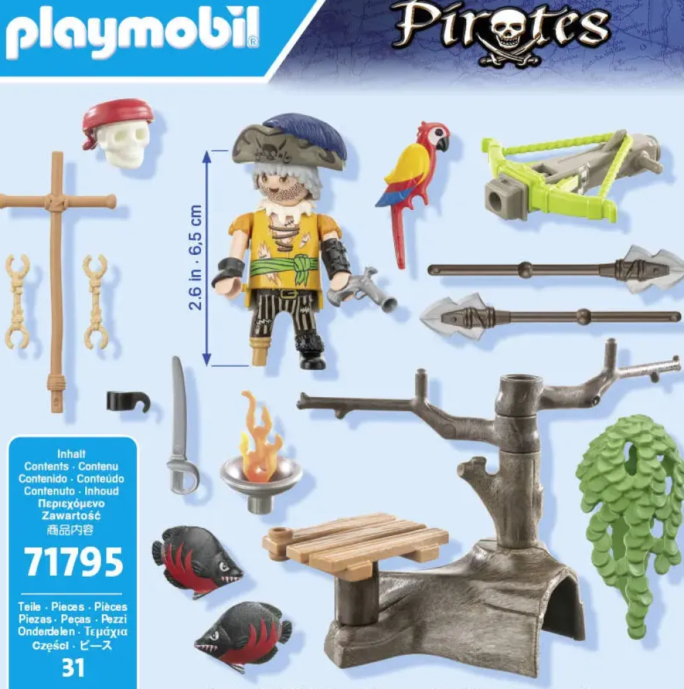 PIRATE AVEC ARBALETE ET POISSONS A VISER - 71795