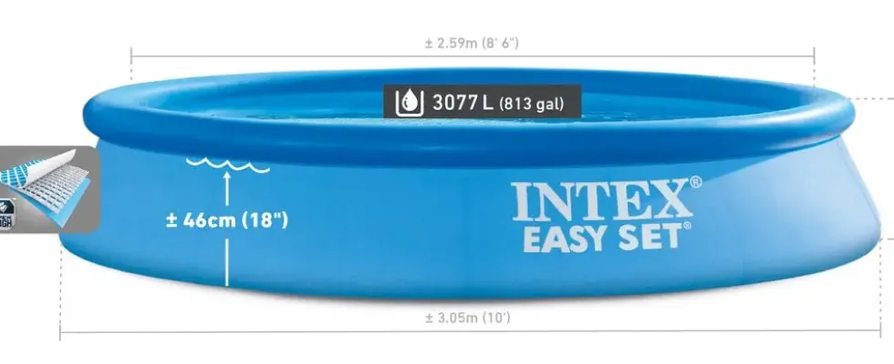 PISCINE GONFLABLE EASY SET DIAMETRE 3,05 M HAUTEUR 0,61 M