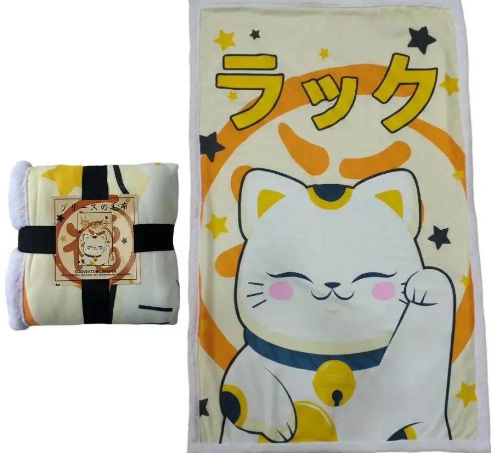 PLAID SHERPA MANEKI NEKO KAWAII