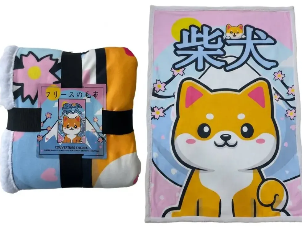 PLAID SHERPA SHIBA INU KAWAII