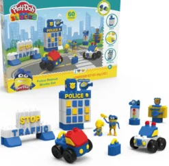 PLAY-DOH BLOCKS - COFFRET POLICE - 60 PIECES