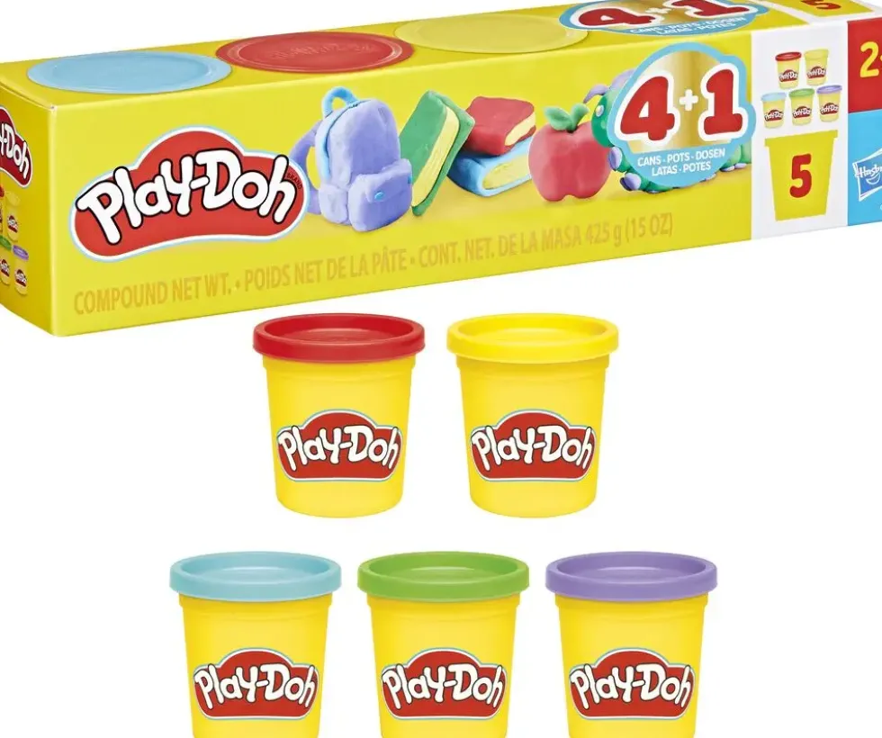 PLAY-DOH PACK DE 5 POTS RETOUR A L'ECOLE