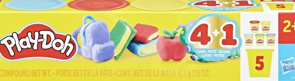 PLAY-DOH PACK DE 5 POTS RETOUR A L'ECOLE