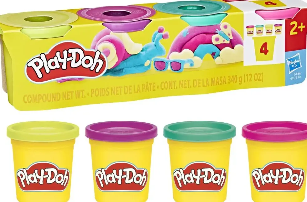 PLAY-DOH - PACK DE 4 POTS VIBRANT