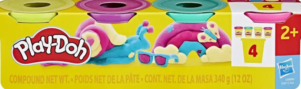 PLAY-DOH - PACK DE 4 POTS VIBRANT