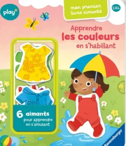 PLAY + MON PREMIER LIVRE AIMANTE : APPRENDRE LES COULEURS EN S'HABILLANT