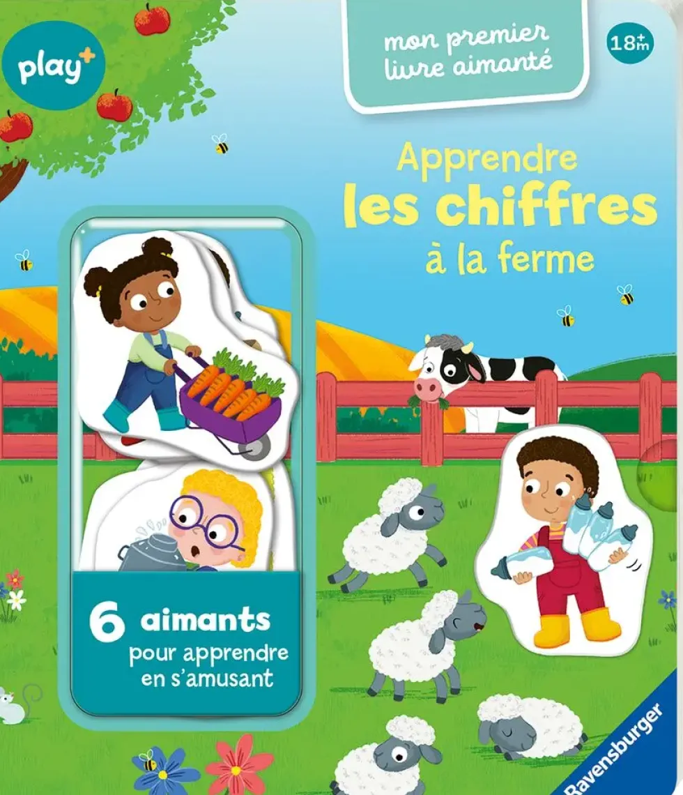 PLAY + MON PREMIER LIVRE AIMANTE : APPRENDRE LES CHIFFRES A LA FERME