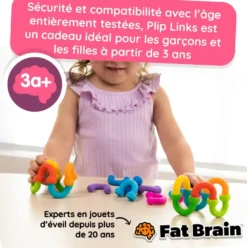 PLIP LINKS - 10 ANNEAUX ARC-EN-CIEL EN SILICONE