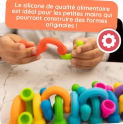 PLIP LINKS - 10 ANNEAUX ARC-EN-CIEL EN SILICONE