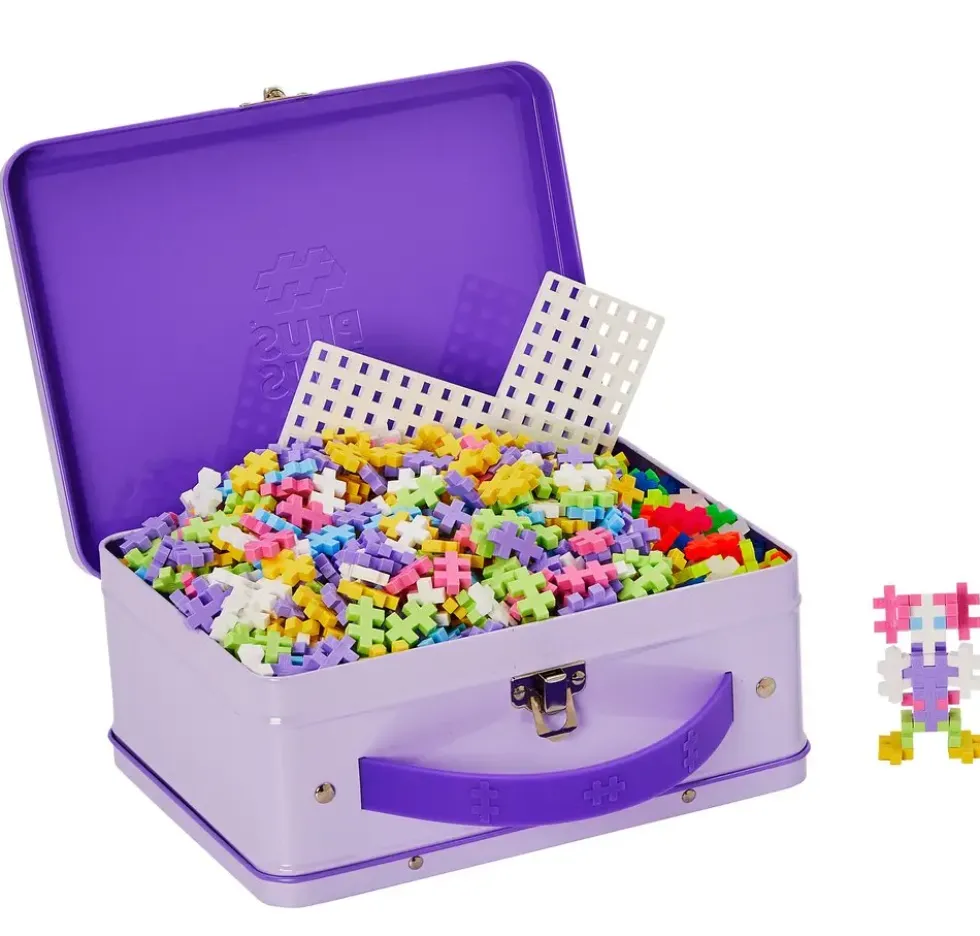 PLUS PLUS - VALISETTE JEU METAL PASTEL ET NEON - 600 PIECES