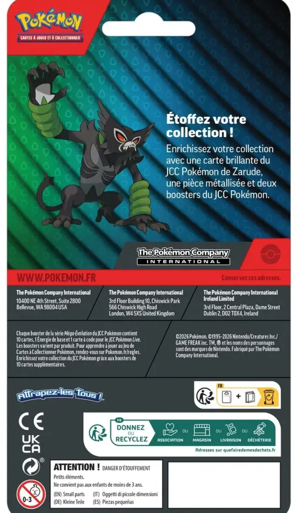 POKEMON : PACK 2 BOOSTERS 1 CARTE PROMO CHECKLANE