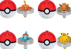 POKEMON- PACK TOUPIES AVEC LANCEUR DE TOUPIE POKE BALL