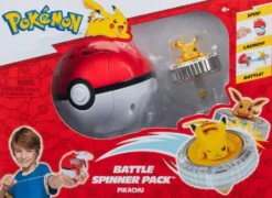 POKEMON- PACK TOUPIES AVEC LANCEUR DE TOUPIE POKE BALL