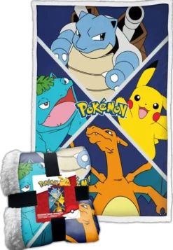 POKEMON PLAID SHERPA STARTERS EVOLUTION