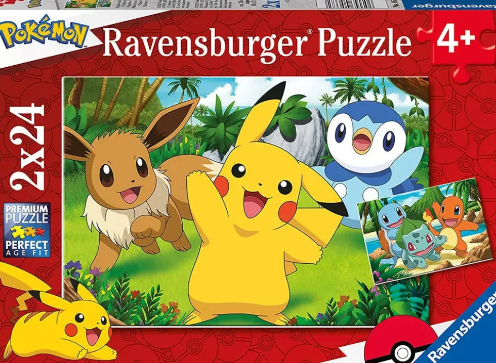 POKEMON PUZZLES - 2 X 24 PIECES - PIKACHU ET SES AMIS