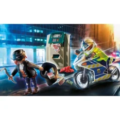 POLICE POLICIER AVEC MOTO ET VOLEUR - 70572