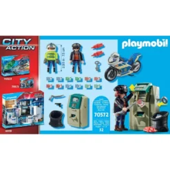 POLICE POLICIER AVEC MOTO ET VOLEUR - 70572