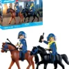 2 POLICIERS CAVALIERS AVEC LEURS CHEVAUX-71877
