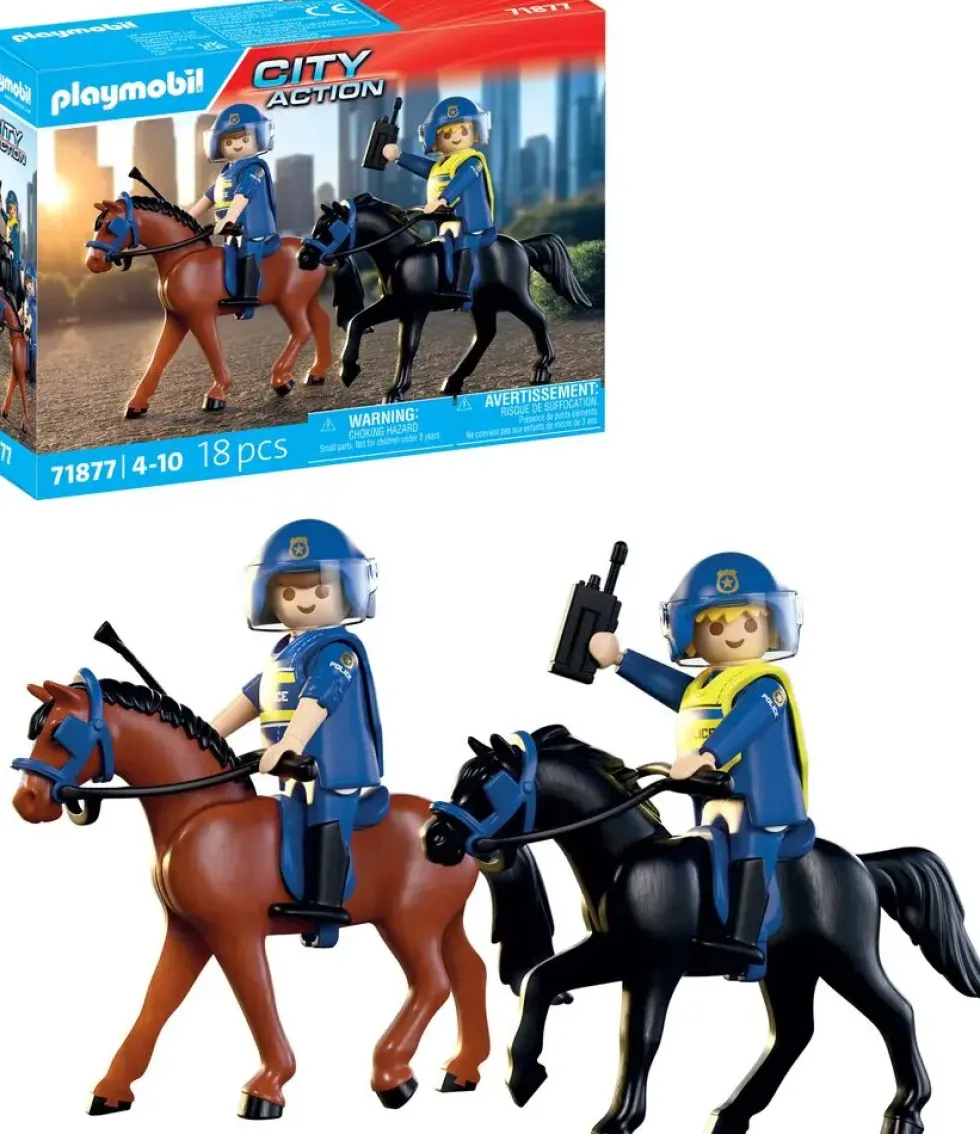 2 POLICIERS CAVALIERS AVEC LEURS CHEVAUX-71877